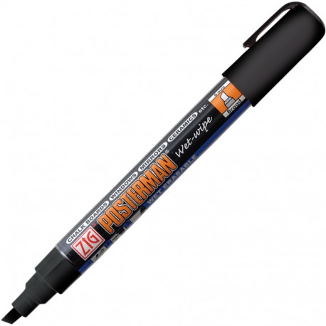 ZIG Posterman PMA-550 Wet-wipe Black