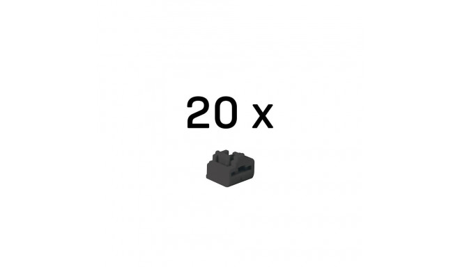 Lindy RJ-45 Port Blockers (Without Key) - Pack of 20, Black
