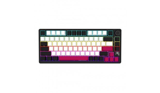 LORGAR KBP7075W, Wireless 75% Mechanical Gaming Keyboard Pro, Black/red, EN layout