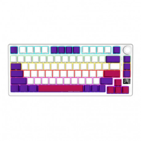 LORGAR KBP7075W, Wireless 75% Mechanical Gaming Keyboard Pro, White, EN layout