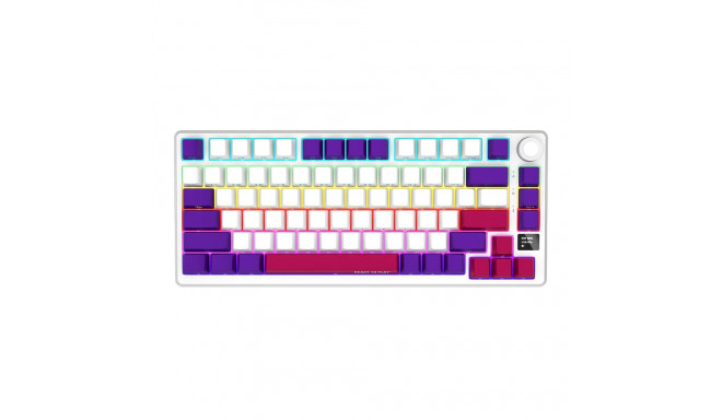 LORGAR KBP7075W, Wireless 75% Mechanical Gaming Keyboard Pro, White, EN layout