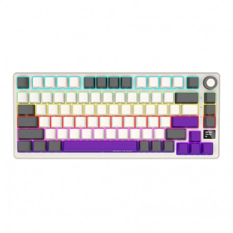 LORGAR KBP7075W, Wireless 75% Mechanical Gaming Keyboard Pro, Beige, EN layout