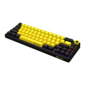 LORGAR KBP70MW, Wireless 65% Mechanical Gaming Keyboard Pro, Black/yellow, EN layout