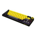 LORGAR KBP70MW, Wireless 65% Mechanical Gaming Keyboard Pro, Black/yellow, EN layout