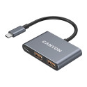 CANYON hub DS-3 3in1 USB-C Dark Grey