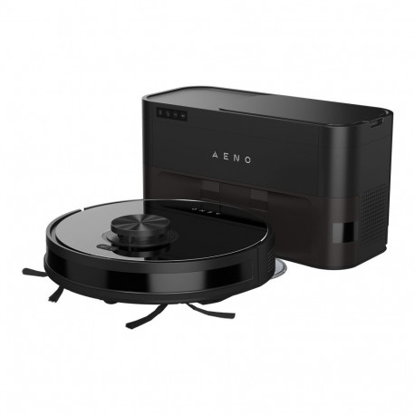 Robot Cleaner w/Dust Collector, black, 2in1 and dust tank, 4000pa, 3200mAh battery