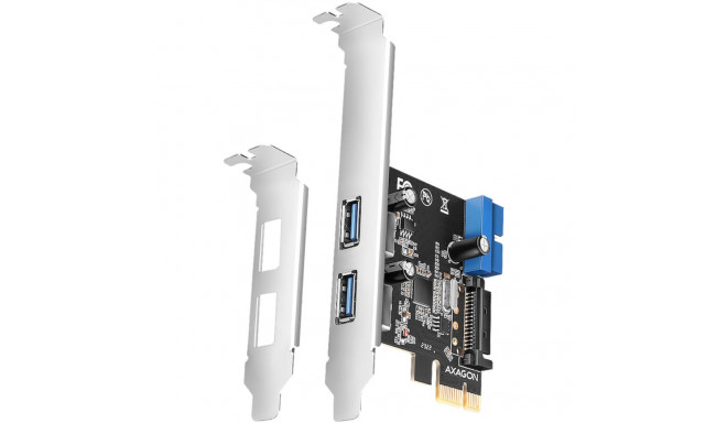 AXAGON PCEU-232RS PCIe card - 2+2x USB 5Gbps port, SATA power, Renesas PD720201, SP & LP