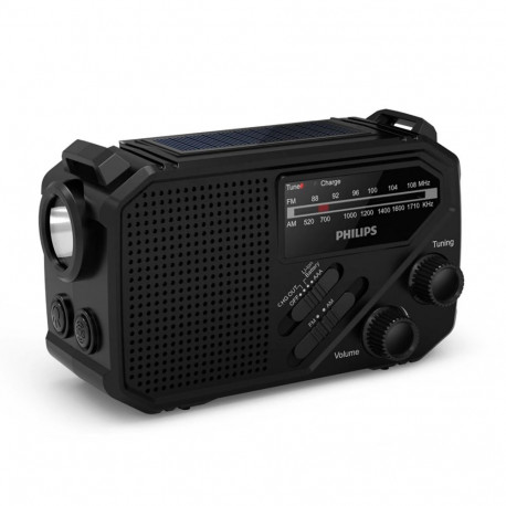 Philips TAR1609 matkaraadio ja taskulamp, must