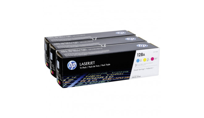 HP 128A Tri-Pack -laservärikasettipakkaus, 3 väriä