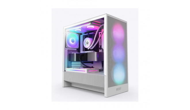 Case|NZXT|H5 FLOW RGB 2024|MidiTower|Case product features Transparent panel|Not included|ATX|EATX|M