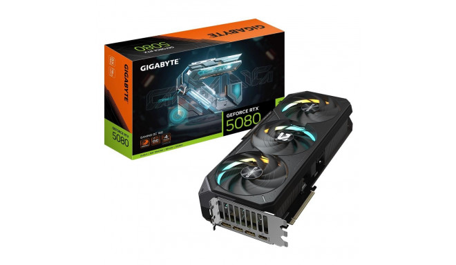 Graphics Card|GIGABYTE|NVIDIA GeForce RTX 5080|16 GB|GDDR7|256 bit|PCIE 5.0 16x|GPU 2617 MHz|Triple 
