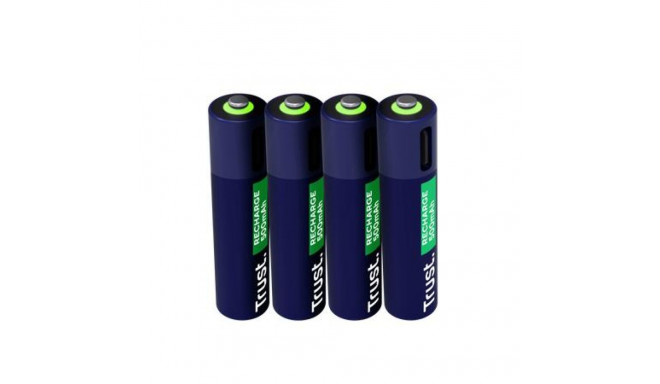 BATTERY RECH. LI-ION AAA/500MAH USB-C 4PACK 25671 TRUST