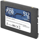SSD|PATRIOT|P210|512GB|SATA 3.0|Write speed 430 MBytes/sec|Read speed 520 MBytes/sec|2,5"|TBW 240 TB