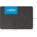 SSD|CRUCIAL|BX500|240GB|SATA 3.0|Write speed 500 MBytes/sec|Read speed 540 MBytes/sec|2,5"|TBW 80 TB