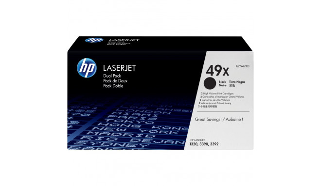 "HP Toner 49X Q5949XD Schwarz Doppelpack je 6.000 Seiten"