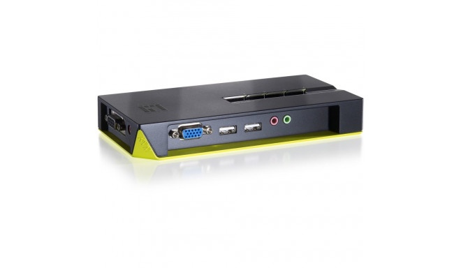 "KVM Switch 4-Fach | VGA + 2xUSB + Audio LevelOne"
