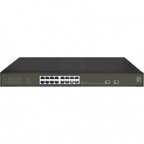"Switch 16x GE GES-2118P 2xGSFP 19"" 230W 16xPoE+"