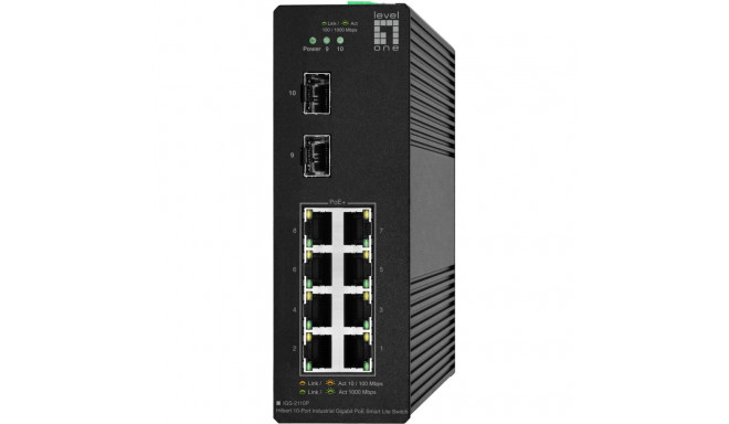 "Switch 10x GE IGS-2110P 2xSFP. 8x PoE Outputs"