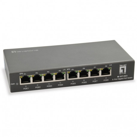 "Switch 8x GE GEP-0823 120W 8xPoE+"