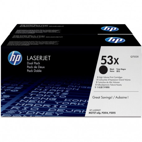 "HP Toner 53X Q7553XD Schwarz Doppelpack je 7.000 Seiten"