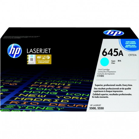 "HP 645A original Colour LaserJet Toner cartridge C9731A cyan standard capacity 12.000 pages 1-pack"