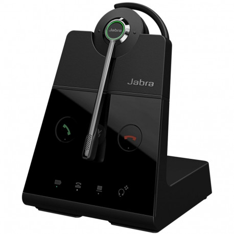 "Jabra Engage 65 SE Convertible Headset with earhook Base Power supply 1.5m USB-C to USB-A Cable Des