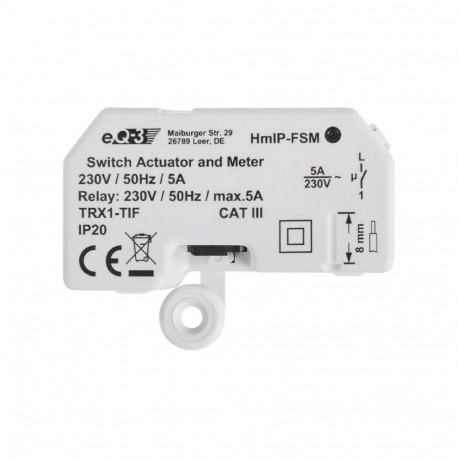 Homematic IP süvistatav lülitus-mõõtetäitur