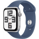 "APPLE Watch SE GPS 44mm Silver Aluminium Case with Denim Sport Band - S/M"