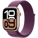 "APPLE Watch Series 10 GPS 42mm Rose Gold Aluminium Case with Plum Sport Loop"