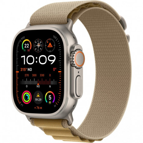 "APPLE Watch Ultra 2 GPS + Cellular 49mm Natural Titanium Case with Tan Alpine Loop - Small"