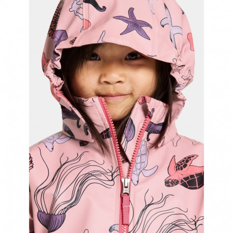Vihmakomplekt Didriksons Waterman Print Kids 10 roosa/kirju - 100
