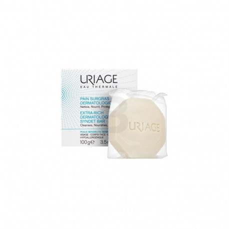 Uriage Eau Thermale Solid Facial Soap Ultra-Rich Dermatological Syndet Bar 100 g