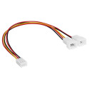 Adapter koos kaabliga Akyga AK-CA-52 3 pin (f) | 2x 3 pin (m) 2x 15cm