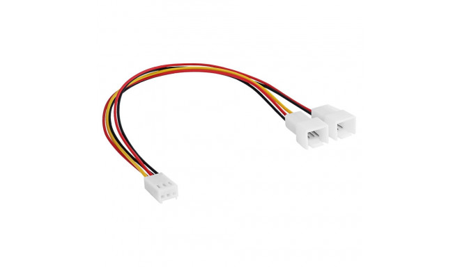Adapter with cable Akyga AK-CA-52 3 pin (f) | 2x 3 pin (m) 2x 15cm