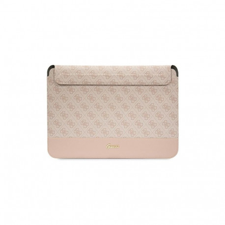 Guess Sleeve GUCS14PS4SGP 14" pink|pink 4G Stripe Metal Logo