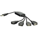 Akyga Хаб USB AK-AD-13 2.0 4 порта черный 15 см