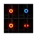 Wozinsky LED aizmugurējais velosipēda lukturis ar mikro USB sarkanā gaisma 5 režīmi melns (WRBLB2)