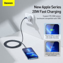 Baseus Crystal  kaabel USB-C to Lightning 20W PD 2m must