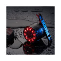 Wozinsky LED aizmugurējais velosipēda lukturis ar mikro USB sarkanā gaisma 5 režīmi melns (WRBLB2)
