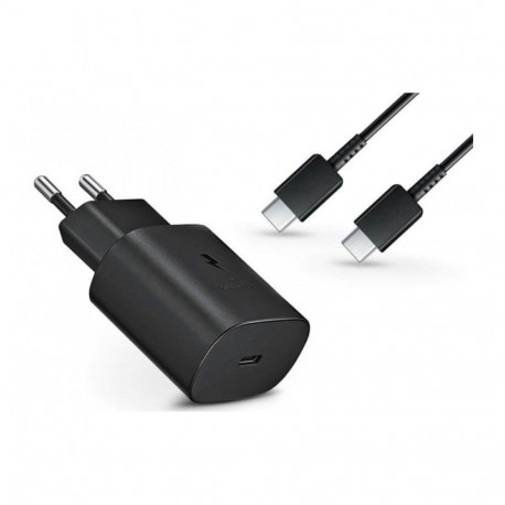 EP-TA800EBE + EP-DG980BBE Samsung 25W Travel Charger + USB-C|USB-C Data Cable Black (OEM)