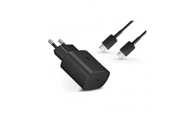 EP-TA800EBE + EP-DG980BBE Samsung 25W Travel Charger + USB-C|USB-C Data Cable Black (OEM)