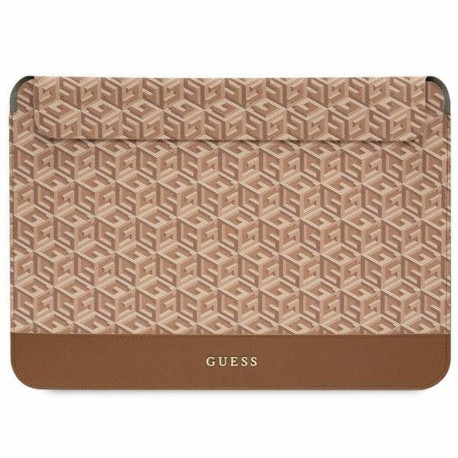 Guess Sleeve GUCS14HGCFSEW 14" brązowy|brown GCube Stripes