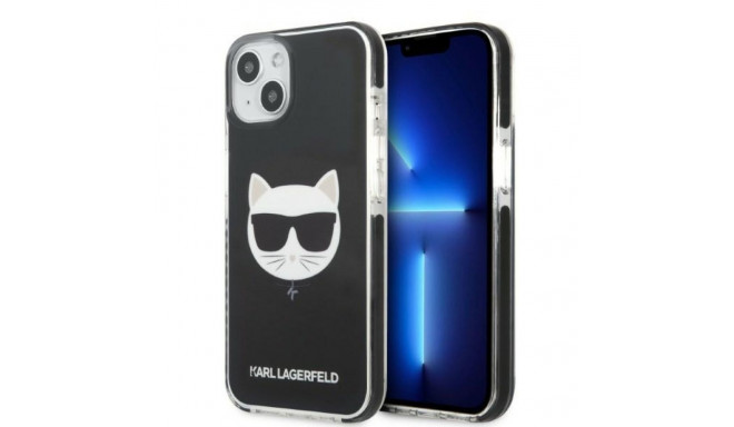 Karl Lagerfeld TPE Choupette Head Case for iPhone 13 Black