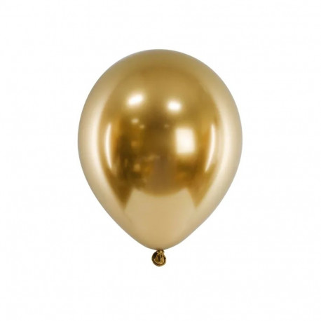 PartyDeco õhupall, 5 tk, 46 cm, Läikiv kuldne
