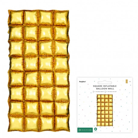 Занавес из фольгированных шаров PartyDeco, золотой, 72x143 см
