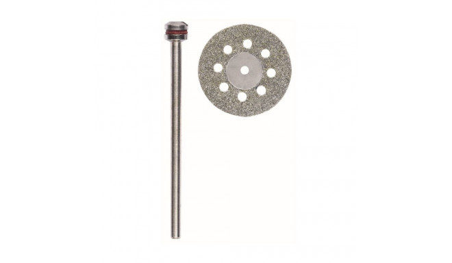 Diamond-coated cutting disc Ø 20 mm with cooling holes + arbor