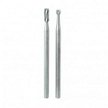 Proxxon Tungsten Carbide Milling Bits MICROMOT 28750 – 2 pcs, Ø 2.3 mm, cylindrical & ball-shaped