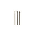 Tungsten vanadium milling bits, 3 pcs., different shapes