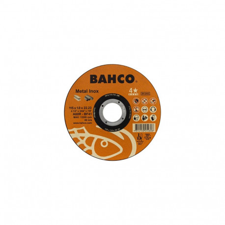 Bahco lõikeketas A46R INOX+Fe T41 abrasive cutting disc – 115x1.0x22.23mm, stainless steel, iron sul