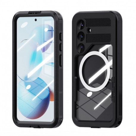 Case for Samsung S25 Shellbox MARS waterproof with metal ring black